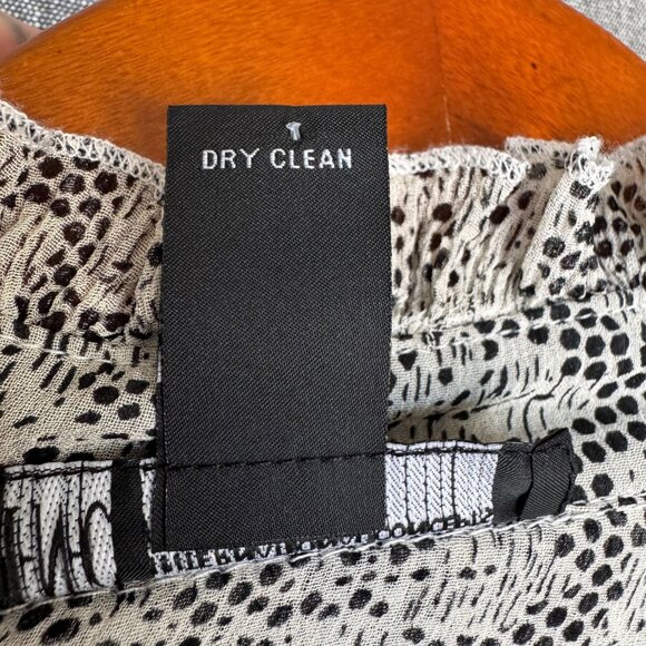 Vintage Y2K INC Silk Black White Lace Print Victorian Collar Long Sleeve Blouse - Picture 15 of 15